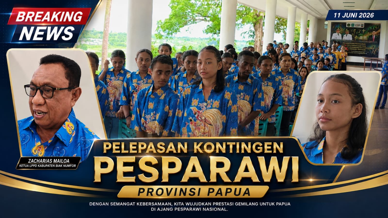 153 Peserta Pesparawi Biak Numfor Siap Harumkan Nama Papua di Ajang Nasional Manokwari