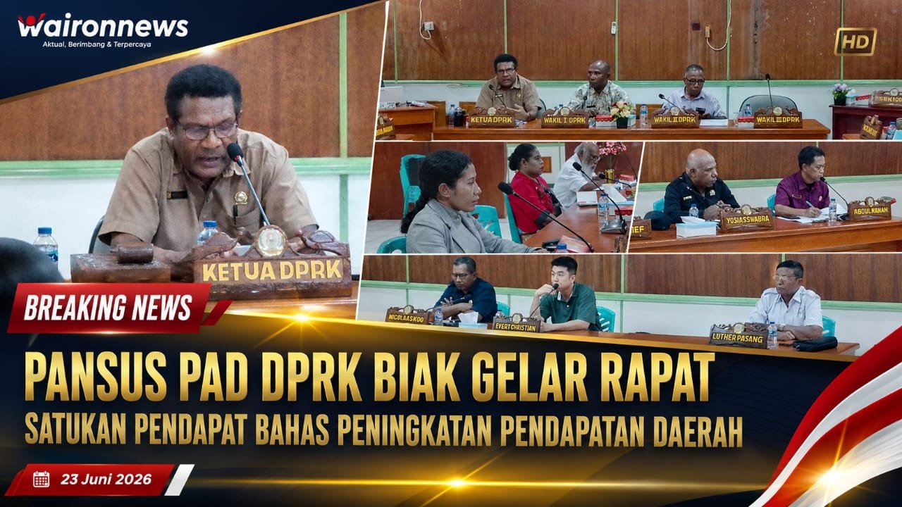 Pansus PAD DPRK Biak Gelar Rapat Satukan Pendapat Bahas Peningkatan Pendapatan Daerah