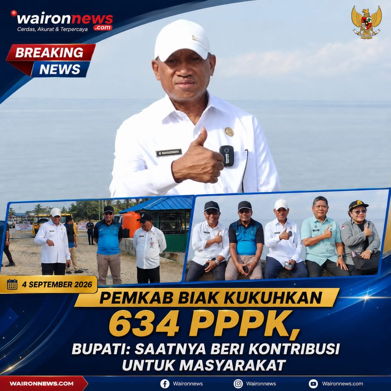 Pemkab Biak Kukuhkan 634 PPPK, Bupati: Saatnya Beri Kontribusi untuk Masyarakat