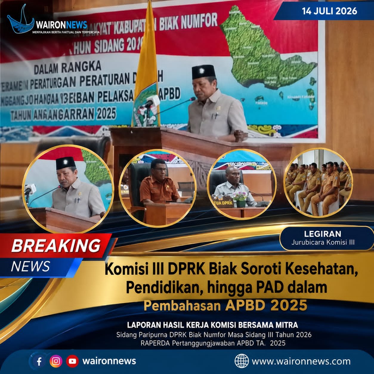 Komisi III DPRK Biak Soroti Kesehatan, Pendidikan, hingga PAD dalam Pembahasan APBD 2025