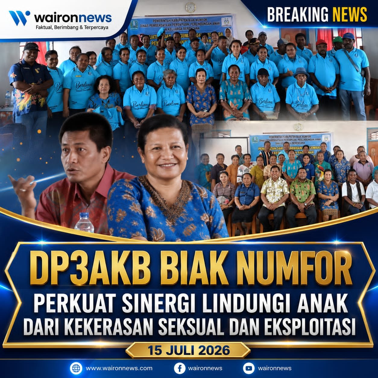 DP3AKB Biak Perkuat Sinergi Lindungi Anak dari Kekerasan Seksual dan Eksploitasi