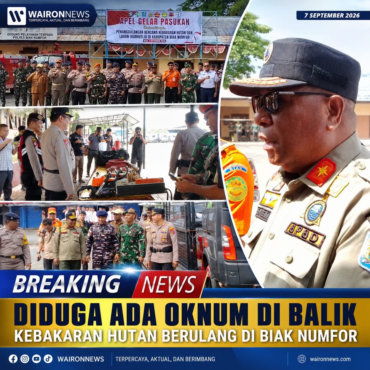 Diduga Ada Oknum di Balik Kebakaran Hutan Berulang di Biak Numfor