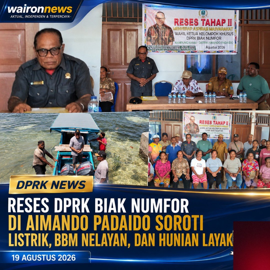 Reses DPRK Biak Numfor di Aimando Padaido Soroti Listrik, BBM Nelayan, dan Hunian Layak