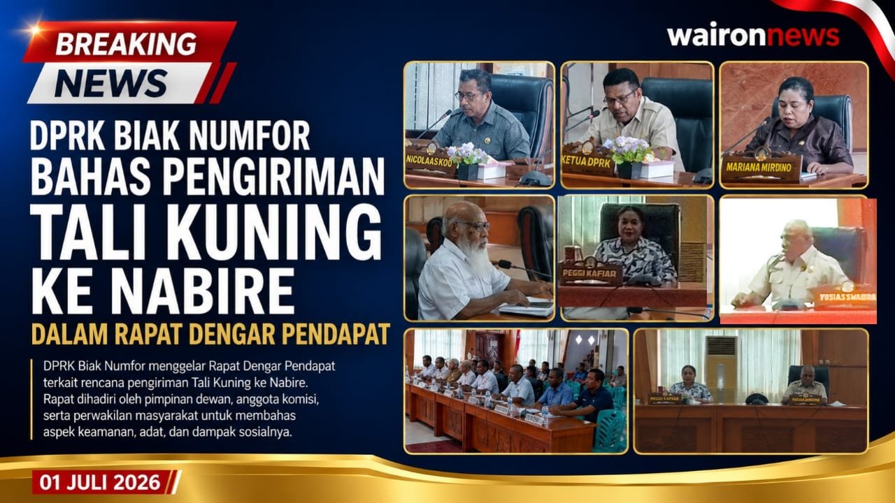 DPRK Biak Numfor Bahas Pengiriman Tali Kuning ke Nabire dalam Rapat Dengar Pendapat